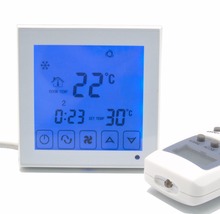 Controlador de temperatura del termostato del programa de la bobina del ventilador de la pantalla táctil 2p 4p con control remoto 2024 - compra barato