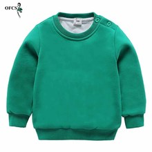 Unisex Hoodie Winter Fashion Sport Sweatshirt Pure Warm Cotton Sweatshirt Children's Sweater Kids Coat Jacket Hot Clothing 2-8T 2024 - compre barato