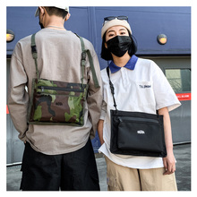 Мужская и женская сумка-мессенджер, модная холщовая тактическая уличная сумка в стиле хип-хоп для коротких поездок, 2019 2024 - купить недорого