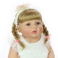 New 23 Inch Real Silicone Body Reborn Baby Doll Fashion bebes Reborn Girl Princess Doll For Kid Birthday Gift DIY Hair 2024 - buy cheap