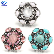 Beautiful 18mm Flower Snap Jewelry Charms For Women Fit Snap Button Pendant LSSN691 2024 - buy cheap