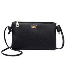 One shoulder diagonal hanging woman bag wild fashion wild crown leather shoulder Messenger bag mobile phone purse A1 2024 - buy cheap