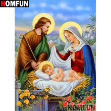 HOMFUN Full Square/Round Drill 5D DIY Diamond Painting "Religious figure" Embroidery Cross Stitch 3D Home Decor Gift A11093 2024 - buy cheap