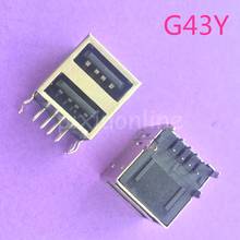 2pcs G43Y USB A Type Female Socket Connector 2to1 Set for Data Connection Interface Charging 2024 - buy cheap