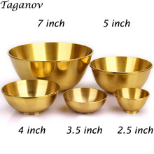 Thick copper bowls water bowl golden ornaments tableware Home Furnishing Buddhist bowl make offerings to Buddha decorate crafts 2024 - buy cheap
