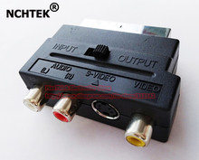 NCHTEK-componente RGB SCART macho A 3 RCA hembra, toma s-video, adaptador A/V, envío gratis, 3 uds. 2024 - compra barato