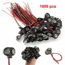 1000pc/lot 9V Battery Snap Connector Clip T Style Cable Wire Lead Holder Adapter 150mm 5.9'‘ Battery Clip Connector 2024 - buy cheap