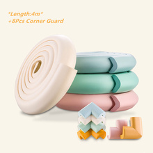 4M +8Pcs Coner Guards Baby Protection Security Protector Wide Cushion Pad Crash Bar Strip Child Kids Table Desk Furniture Edge 2024 - buy cheap
