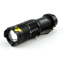 Высококачественный мини черный 2000LM водонепроницаемый из светодиодов фонарик 3 режимов Zoomable из светодиодов факел фонариком бесплатная доставка 2024 - купить недорого