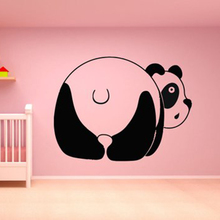 Panda Wall Decal Nursery Sign Cute Animals Kids Children Bedroom Living Room Poster Mural Vinyl Sticker Playroom Decor C09 2024 - buy cheap