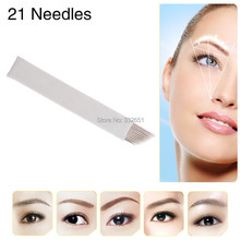 Chuse Permanent Makeup Double-deck Eyebrow Manual Tattoo Blades For Manual Tattoo Pens microblading 50pcs D21 Slope  tattoing 2024 - buy cheap