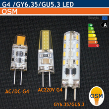 G4 светодиодный AC/DC 12V AC220V G4 светильник GY6.35 GU5.3 220V 3W 5W 6W светодиодный G4 COB светодиодные лампы, люстры лампы заменить галогенные светодиодный светильник 2024 - купить недорого