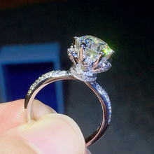 Женское Обручальное кольцо с цветком, из серебра 925 пробы 2024 - купить недорого