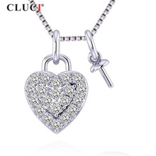 CLUCI heart 925 Sterling silver Pendant for Women Jewelry Making Zircon Gemstone 925 Sterling Silver Pendant SP366SB 2024 - buy cheap