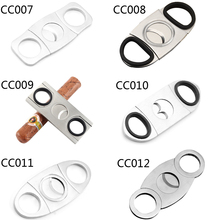 1pc Cigar Cutter Double Stainless Steel Blades Guillotine Metal Sharp Cigar Scissor Christmas Gift 2024 - buy cheap