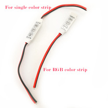 3 Keys Controller DC 12V Mini LED Strip RGB Single Color For SMD 3528/5050/5730/5630/3014 LED Strip Lights DC 12V 2024 - buy cheap