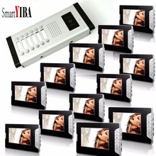 SmartYIBA-Monitor de 7 pulgadas con intercomunicador para puerta interior, sistema Visual de teléfono, timbre de seguridad para exteriores, 1 cámara, 12 monitores 2024 - compra barato