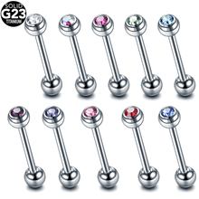 1PC G23 Titanium Tongue Barbell Piercing Rings Mix Color Cartilage Earring Barbell Piercing Nipple Shiled Bar Piercing Jewelry 2024 - buy cheap