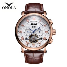 Men Watches Automatic Mechanical Watch Tourbillon Sport Clock Leather Casual Business Retro Wristwatch Relojes Hombre 2024 - buy cheap