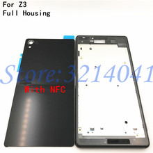 Новый чехол с полным корпусом, Замена для Sony Xperia Z3 L55 L55w D6603 D6653, рамка для ЖК-панели, средняя рамка, крышка для аккумуляторной батареи + логотип 2024 - купить недорого