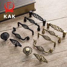 Kak puxadores de armário, 5 peças, clássico, de bronze, para porta de armário, puxador para móveis, vintage 2024 - compre barato