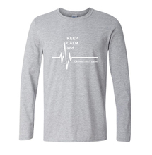 Camiseta manga comprida masculina, camiseta que não calma 2019, frequência cardíaca engraçada, estampa de enfermeira, parâmetros, camiseta masculina 2024 - compre barato