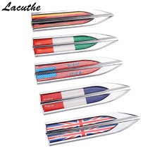 2PCS/LOT Car Side Fender Knife Stickers Germany Italy England France USA Flag Metal Emblem Badge Decals 2024 - buy cheap