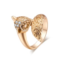 Anillos de lujo con incrustaciones australianas, anillos de Color dorado clásicos, anillos de zorro, joyería de calidad superior cruzada 2024 - compra barato
