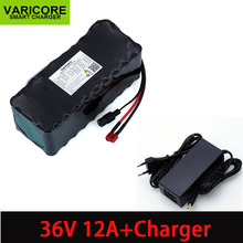 VariCore-batería de litio de alta potencia, 36V, 12Ah, 18650, para motocicleta, coche, patinete eléctrico, con cargador BMS + 42v 2A 2024 - compra barato