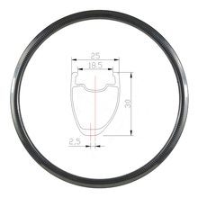 Súper luz 30mm sin asimétrica borde de carbono clincher de 25 mm de ancho 20h 24h 28h 32h 36h 700c camino disco de rueda de bicicleta círculo 2024 - compra barato