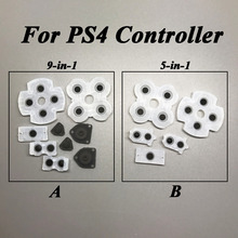 Juego de almohadillas de botón adhesivas para Sony PS4 (JDS-030), 10 unidades, 2 tipos a estrenar, conductor de repuesto de goma suave de silicona, para Sony PS4 (JDM-030) 2024 - compra barato