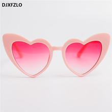 DJXFZLO 2022 New Love Heart Cat Eye Sunglasses Women Brand Designer Fashion Gradient Red Sun Glasses Shades Oculos De Sol 2024 - buy cheap