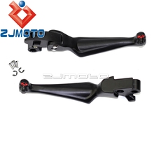 Black Skull Adjustable Brake Clutch Levers For Harley Softail Dyna 96-2013 Electra Glide Road Glide Road King Street Glide 96-07 2024 - buy cheap