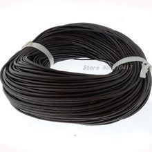 Top Quanlity 3mm 20m Brown Smooth Round Real Leather Cord Jewelry Findings 2024 - buy cheap