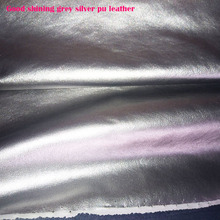 Nice Soft PU Leather Gold/Grey Silver Faux Leather Fabric Shining Stretch Synthetic Leather Fabric Sewing Diy Pants Clothing 2024 - buy cheap