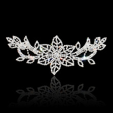21.4*8.5 cm Crystal Rhinestone Applique for Wedding Dress Sash Costume Collar Sewing  Silver Gold DIY Crafts 2024 - buy cheap
