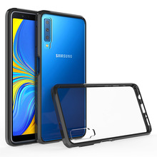 Чехол для Samsung Galaxy A7 2018 силиконовый бампер ударопрочный жесткий чехол для задней панели телефона Samsung A7 2018 A750F 2024 - купить недорого