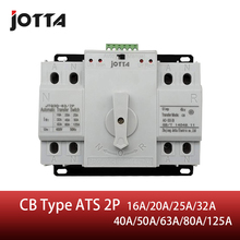 Jotta-disyuntor ATS 2P Doble potencia Interruptor de Transferencia Automática 2P, MCB AC 230V 16A 20A 25A 32A 40A 50A 63A 80A 125A 2024 - compra barato