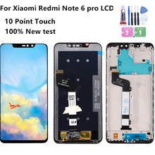 100% New for Xiaomi Redmi Note 6 Pro LCD Display with Frame Touch Screen Digitizer LCD Redmi Note6 Pro Assembly Repair Parts 2024 - buy cheap