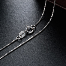Wholesale Solid Silver Fashion Women Box Chain Good Quality 925 Sterling Silver Necklace 40cm/45cm/50cm Fine Jewelry 2024 - buy cheap