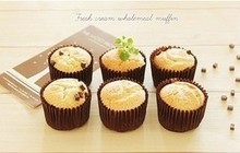 Abra o tamanho 4 cm xícaras de pão Brown Paper Cupcake Muffin Choclate Baking Liners 2024 - compre barato