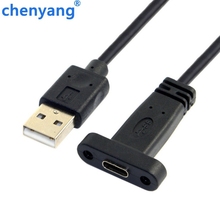 USB 3,1 Type C Женский к USB 2,0 A Мужской кабель для передачи данных для Macbook Tablet USB-C 3 фута/0,9 м/90 см 2024 - купить недорого