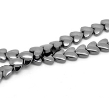 Doreen Box hot- Gunmetal Love Heart Created Hematite Loose Beads 9x8 мм (3/8 "x3/8"), приблизительно 55 шт. (B18928) 2024 - купить недорого