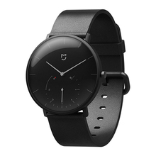 Pulseira de couro para xiaomi mijia, bracelete de quartzo com fivela de metal 2024 - compre barato