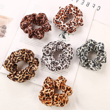 6Pcs/Lot New Women Leopard Print Rubber Bands Ponytail Accessories Girls Hair Ring Headwear Elastic Hair Rope Female Scrunchie 2024 - buy cheap