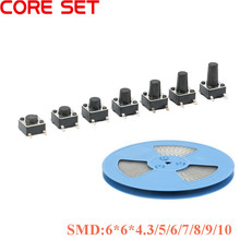 20PCS 6x6mm Panel PCB Tactile Tact Mini Push Button Switch SMD 4pin Micro switch 6x6x4.3/5/6/7-10 MM 6*6*4.3MM 5MM 6MM 7MM-10MM 2024 - buy cheap