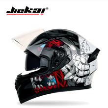 JIEKAI-casco de motocicleta de cara completa, protector de cabeza de motocicleta de doble lente hecho de ABS con visor de lente de PC, tamaño M, L, XL, XXL, nuevo estilo, 2019 2024 - compra barato
