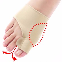 Protector de juanete suave y cómodo para dedos de los pies, separador de silicona, Corrector de dedos de los pies, soporte para férula, hallux, pie, valgus, 1 par 2024 - compra barato