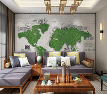 Papel tapiz del mapa del mundo decorativo pintura de pared de fondo 2024 - compra barato