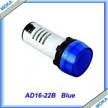 Free shipping High Quality 10 pcs a lot  AD16-22B 22MM Diameter Blue Test Signal Light 2024 - buy cheap
